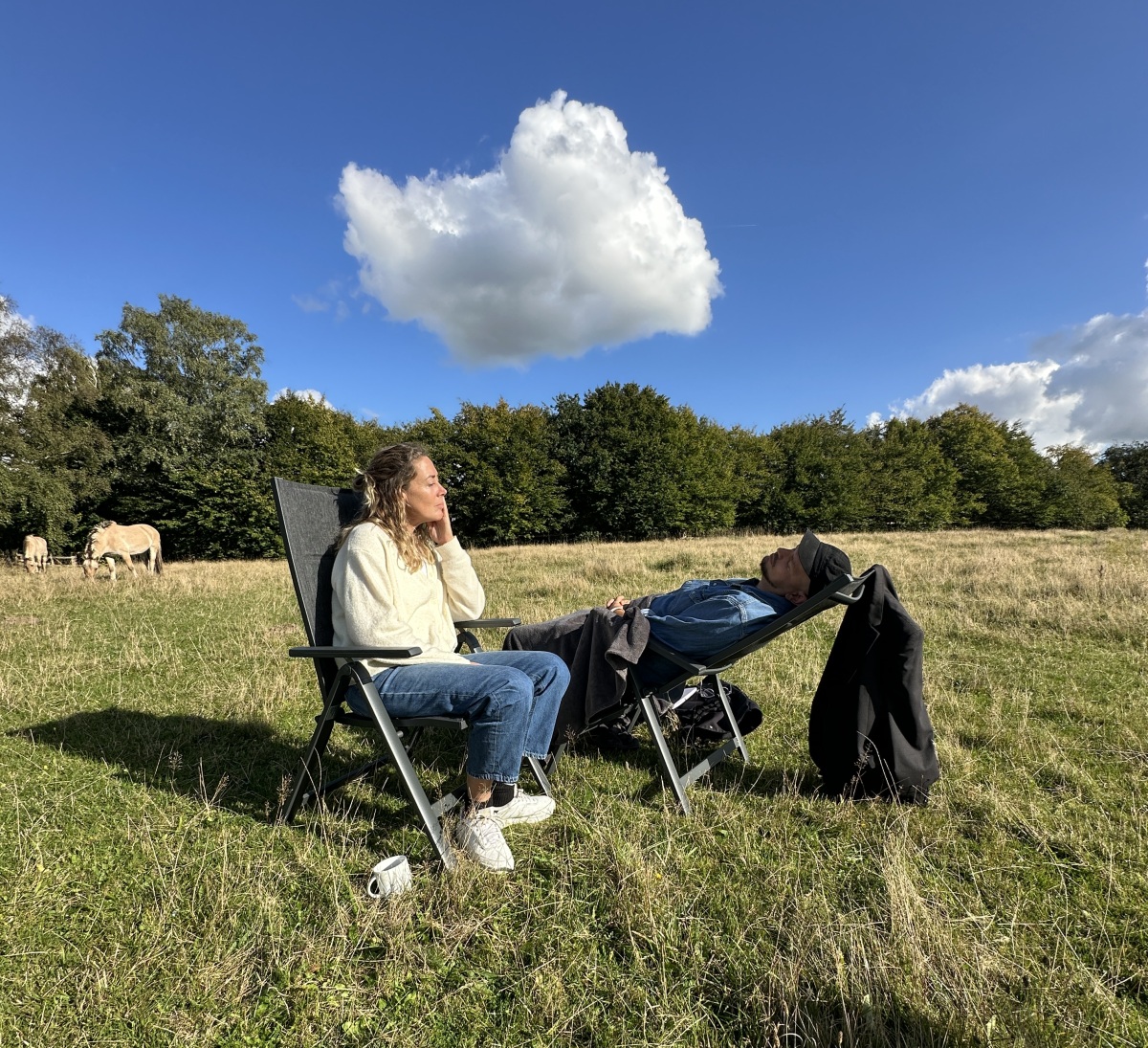 Hypnosesitzung im Freien